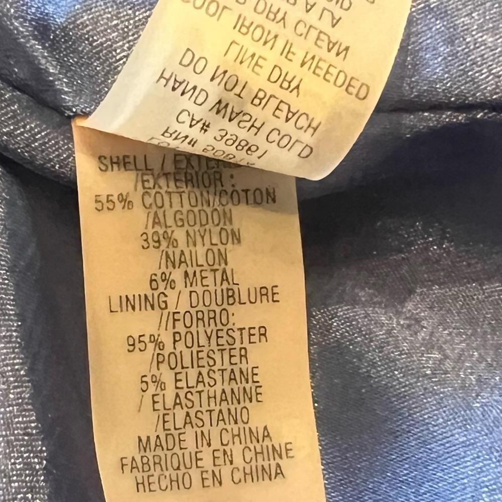 Elie Tahari short full zip round neck blue lightweight jacket medium - Picture 8 of 10